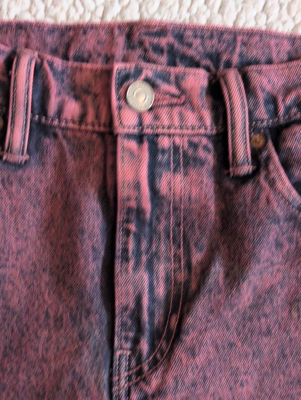 Levi's512 High-rise Acid Washed Pink Ankle Skinny Jeans Streetwear Retro Stretch - Picture 6 of 9